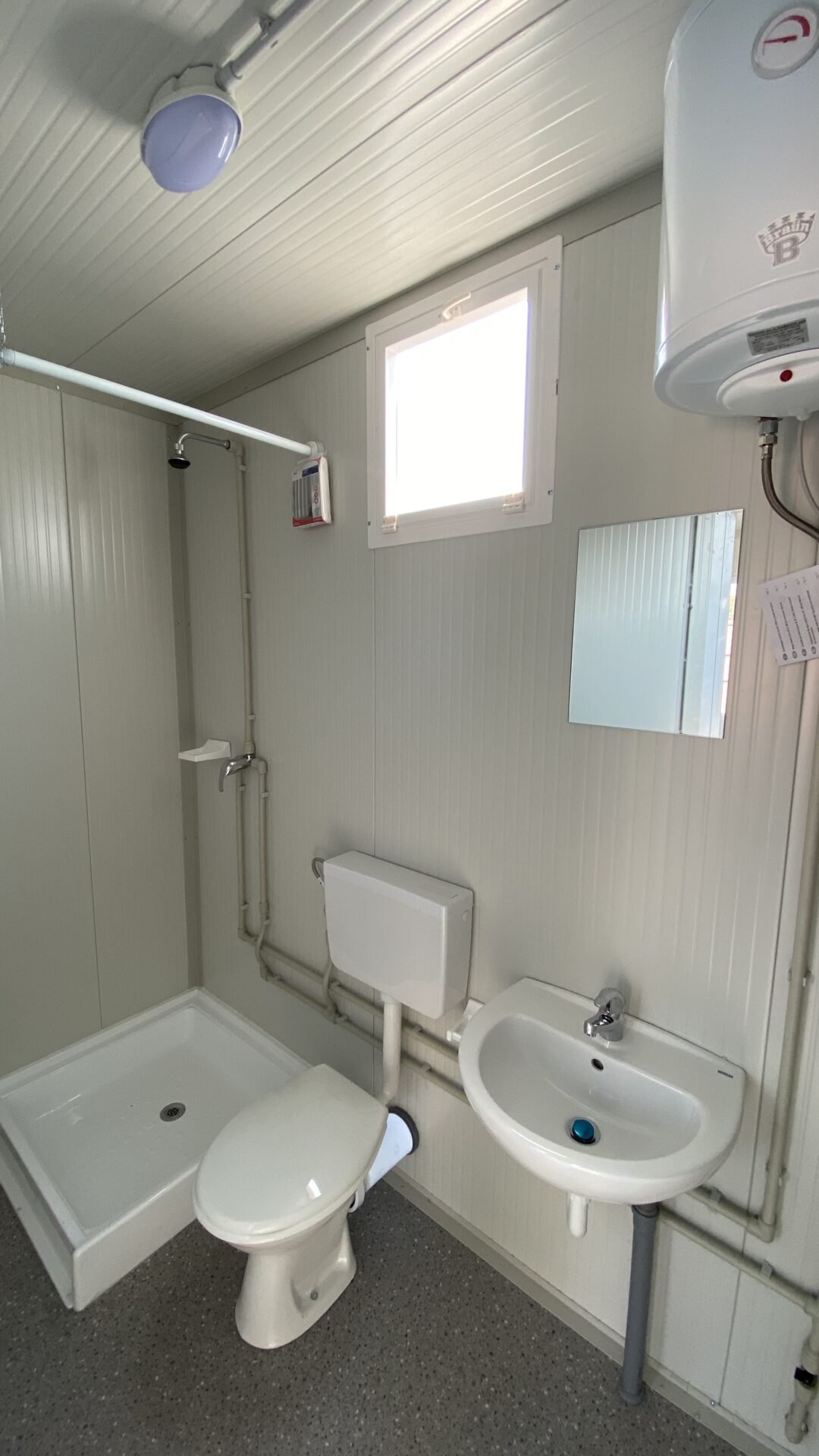 Box prefabbricati con bagno wc, lavabo e doccia 6 metri H 270 - Image 3