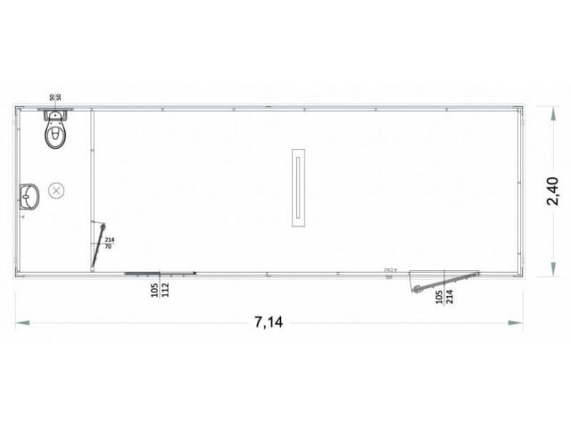 Box prefabbricati con wc e lavabo – 5 metri