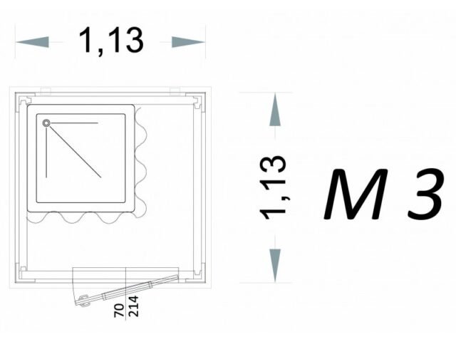 Cabina doccia prefabbricata 1 metro – M3 – C1