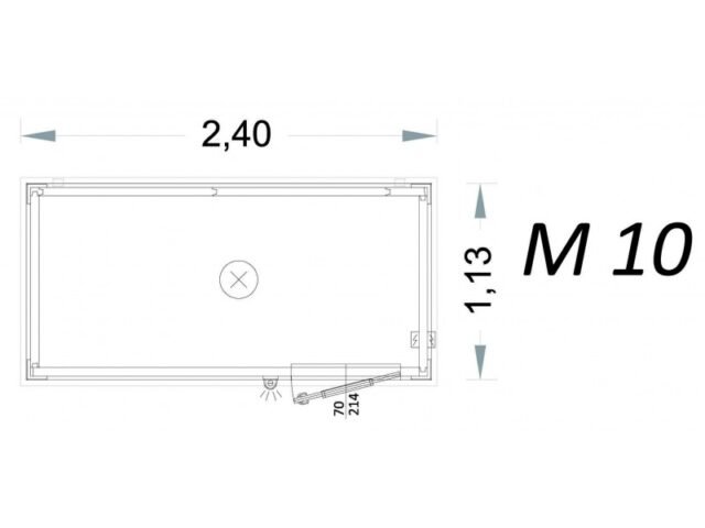 Cabina prefabbricata 2 metri – M10 – C2 – Box prefabbricato