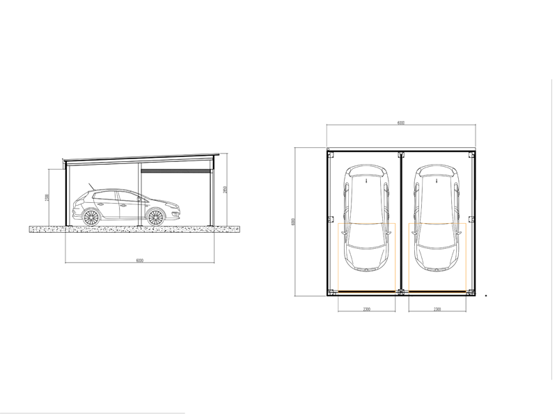 Garage Prefabbricato Doppio 6 x 6 metri - Image 2