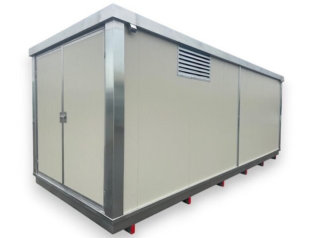 Box in lamiera prefabbricato con vasca di raccolta 600 x 230 – h 240